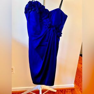 Royal blue Maggy London Strapless dress. Size 8. Worn once.